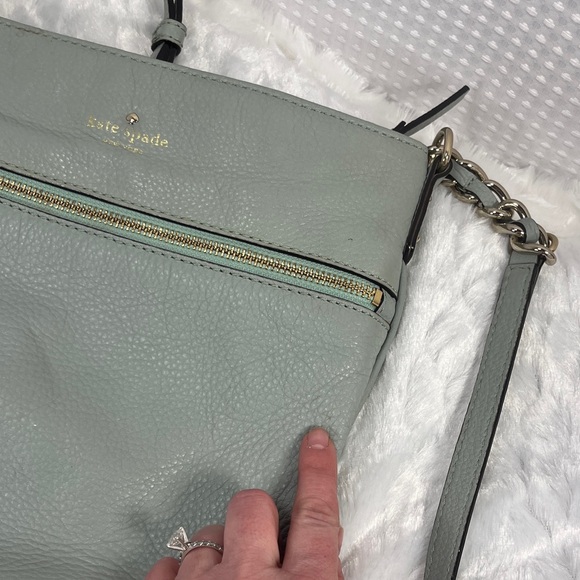 kate spade Light Sage Leather Crossbody with Gold Hardware - Picture 8 of 10